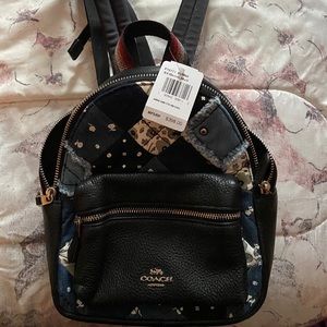 Authentic Coach mini denim patchwork book bag